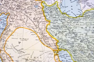 Mappa parziale del Medio Oriente negli anni 1890, da 